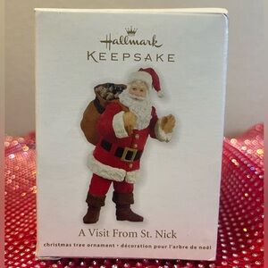 A Visit From St. Nick 2011 Hallmark Ornament Santa Christmas Holiday NEW